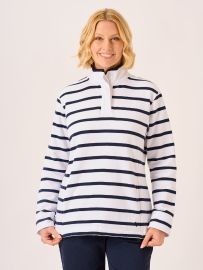 White and Navy Rugby Shirt - Layla