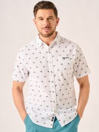 White Marlen Patterned Seersucker Shirt – Marlen
