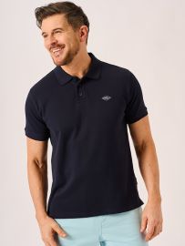 Dark Navy Lifestyle Closed Mesh Polo Shirt - Mason