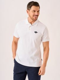 White Lifestyle Closed Mesh Polo Shirt - Mason