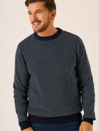 Navy Crew Neck Jumper - Norbert
