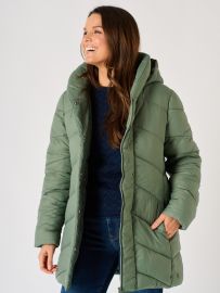 Sage Green Hooded Padded Coat - Plover