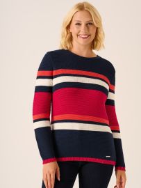 Stripe Tape Yarn Jumper Saloni