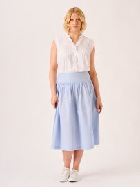 Blue and White Stripe Skirt - Samantha