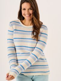 Multicoloured Pearl Knit Striped Jumper - Shola