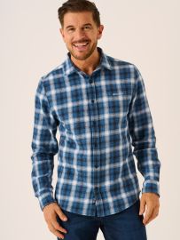 Blue Checked Brushed Cotton Shirt - SYD