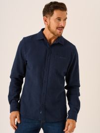 Dark Navy Brushed Cotton Shirt - SYD
