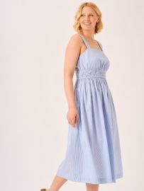 Soft Blue Stripe Sun Dress - Tulip