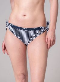 Bali Striped Bikini Briefs - Deep Navy