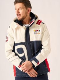 X-10 Mens Heritage Jacket Navy, Red and White