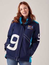 Ladies NAVY AQUA New X10 Heritage Waterproof Jacket | Quba & Co
