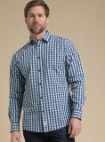 Advisory Long Sleeved Check Shirt - Harbour Green/Ink | Quba & Co Menswear