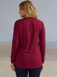Natalie Button Detail Shirt - Raspberry Red | Quba & Co