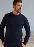 Nobile Textured Knitted Jumper - Navy | Quba & Co Men's Knitwear