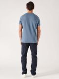 mens tee t-shirt top blue navy jacquard quba and co basics autumn winter fashion