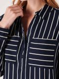 Womens stripey shirt in navy and white from Quba & Co