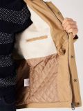 Beige hooded coat Jerboa borg lined inside ideal for autumn and winter