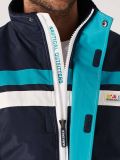 Waterproof zipped jacket in navy for winter outwear designed by Quba & Co