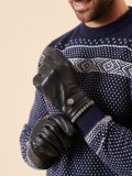 black, grey, leather, gloves, winter, Christmas, gift, 