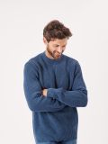 blue, slate blue, mid blue, knitted, jumper, sweater, sweatshirt, pull over, mens, autumn, winter