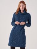Clemence TEAL Cowl Neck Jersey Dress | Quba & Co