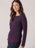 Cora Tie Back T-Shirt - Navy/Purple Berry | Quba & Co