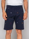 Eddie Embroidered Shorts - Prussian Blue | Quba & Co Jeans, Trousers and Shorts