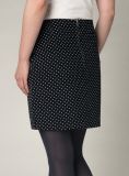 Hattie Corduroy Printed Skirt - Navy | Quba & Co