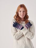 Laurie Fair Isle BLUE Knitted Gloves | Quba & Co