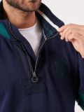 navy, heavy pique, green, sea grass, quarter zip, layer, sweatshirt, jumper, 1/4 zip, contrast 