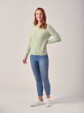 Luciana SEAFOAM GREEN Textured Knit Jumper | Quba & Co