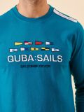 teal, bright, blue, x-series, sporty, sport, graphic, long sleeve, t-shirt, top, tee
