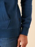 blue, grey, mid blue, hoody, hoodie, sweatshirt, jumper, sweats, fleece, casual, graphic, hooded, contrast hood, embroidered