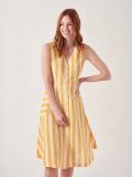 Nora MELON ORANGE Stripe Dress| Quba & Co