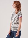 Perle NAVY STRIPE Short Sleeve T-Shirt | Quba & Co