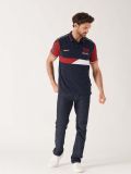 mens, polo, top, t shirt, polo shirt, gift for him, navy, deep red, colour block, x series, panelled 