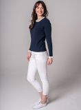 Primrose Frill Sleeve Jumper - Dark Navy | Quba & Co Knitwear