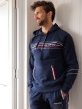 navy, hoody, sweatshirt, pullover, x-series, contrast detailing, hooded,red, white, zipped, zigzag stitching