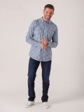 Shannon Long Sleeve Check Shirt - Gibraltar Blue | Quba & Co Shirts
