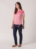 Siv Short Sleeve Tie Side Tee - Sorbet Pink | Quba & Co Tops & T-Shirts 