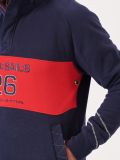 quarter zip, navy, red, x-series, contrast, sporty, sport, sweatshirt, jumper