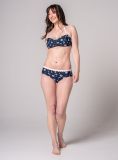 Aubrey Nautical Print Bikini Top - Deep Navy | Quba & Co Swimwear