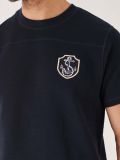 Mens tee t-shirt top navy blue dark badge basic simple anchor quba and co autumn winter fashion