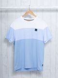 Tavo SKY BLUE Colour Block T-Shirt | Quba & Co