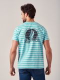 Trev BLUE Stripe T-Shirt | Quba & Co