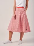 Viola RED Stripe Skirt | Quba & Co