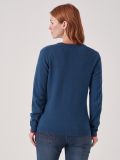 Viviette BLUE Button Cardigan | Quba & Co