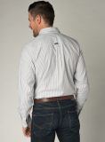 Walter Long Sleeve Striped Shirt - China Blue/White | Quba & Co