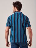 Warwick AZURE BLUE Stripe Shirt | Quba & Co