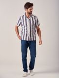 Warwick NAVY Stripe Shirt | Quba & Co